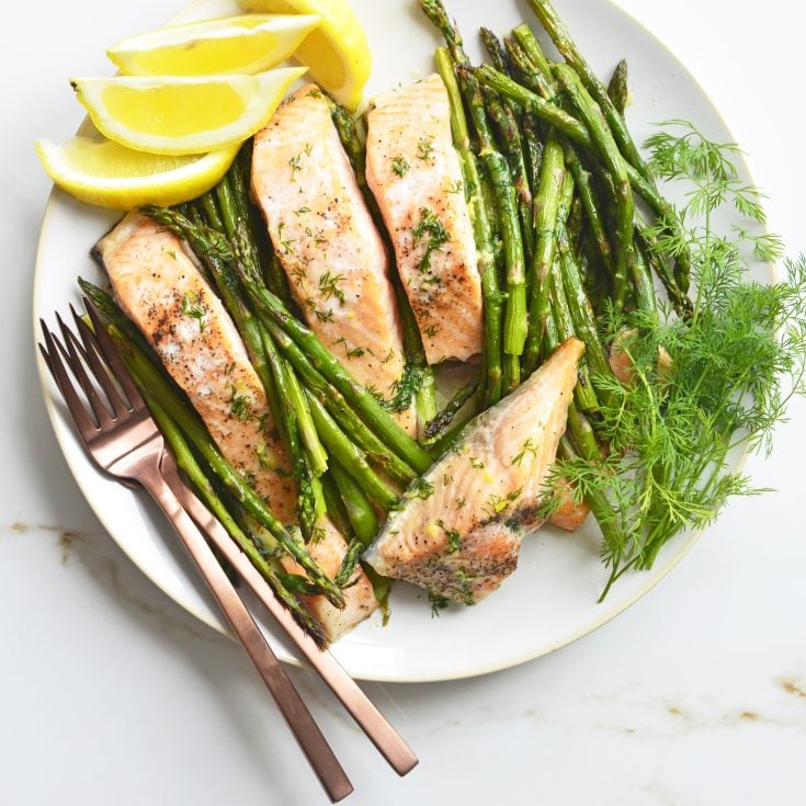 salmon and asparagus meal
