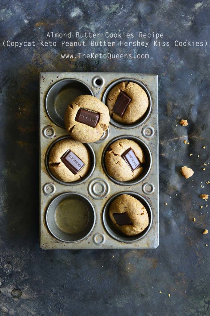 Almond Butter Cookies - Chocolate Kiss Cookies