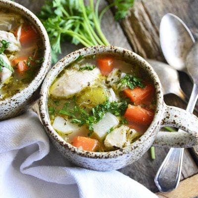 chicken bone broth soup featured image