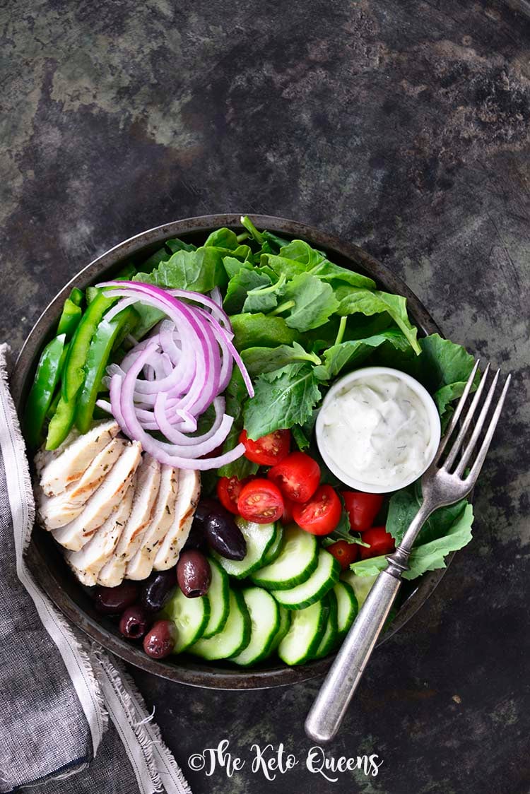 Chicken Souvlaki Salad Bowls