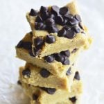 chocolate chip keto blondies bar featured image
