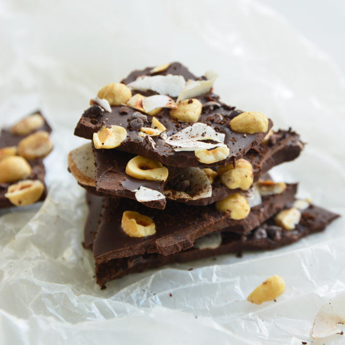 Coconut Hazelnut Espresso Chocolate Keto Bark.Our chocolate keto bark is just a snazzy keto chocolate bar, but it will totally impress all of your guests! It's super easy to make and you can switch up the flavor profiles to please even the pickiest of eaters!