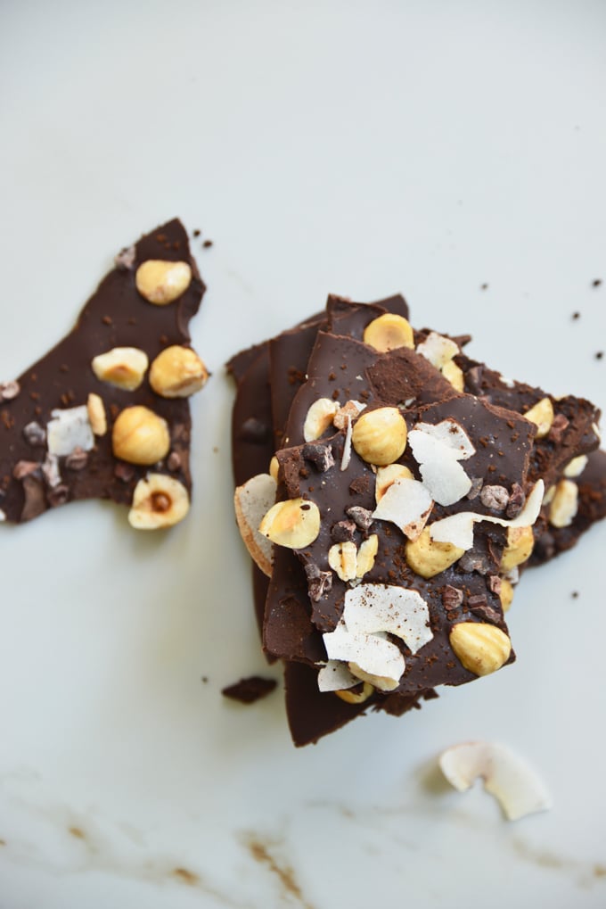 Coconut Hazelnut Espresso Chocolate Keto Bark.Our chocolate keto bark is just a snazzy keto chocolate bar, but it will totally impress all of your guests! It's super easy to make and you can switch up the flavor profiles to please even the pickiest of eaters!