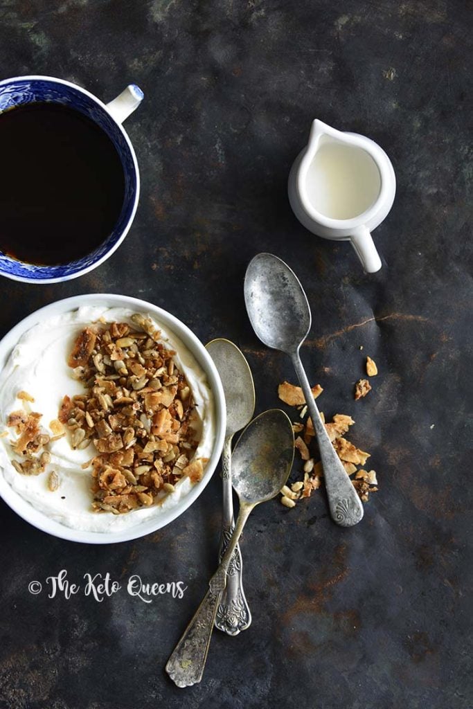 Breakfast Spread of Cinnamon Toast Crunch Low Carb Homemade Granola Recipe