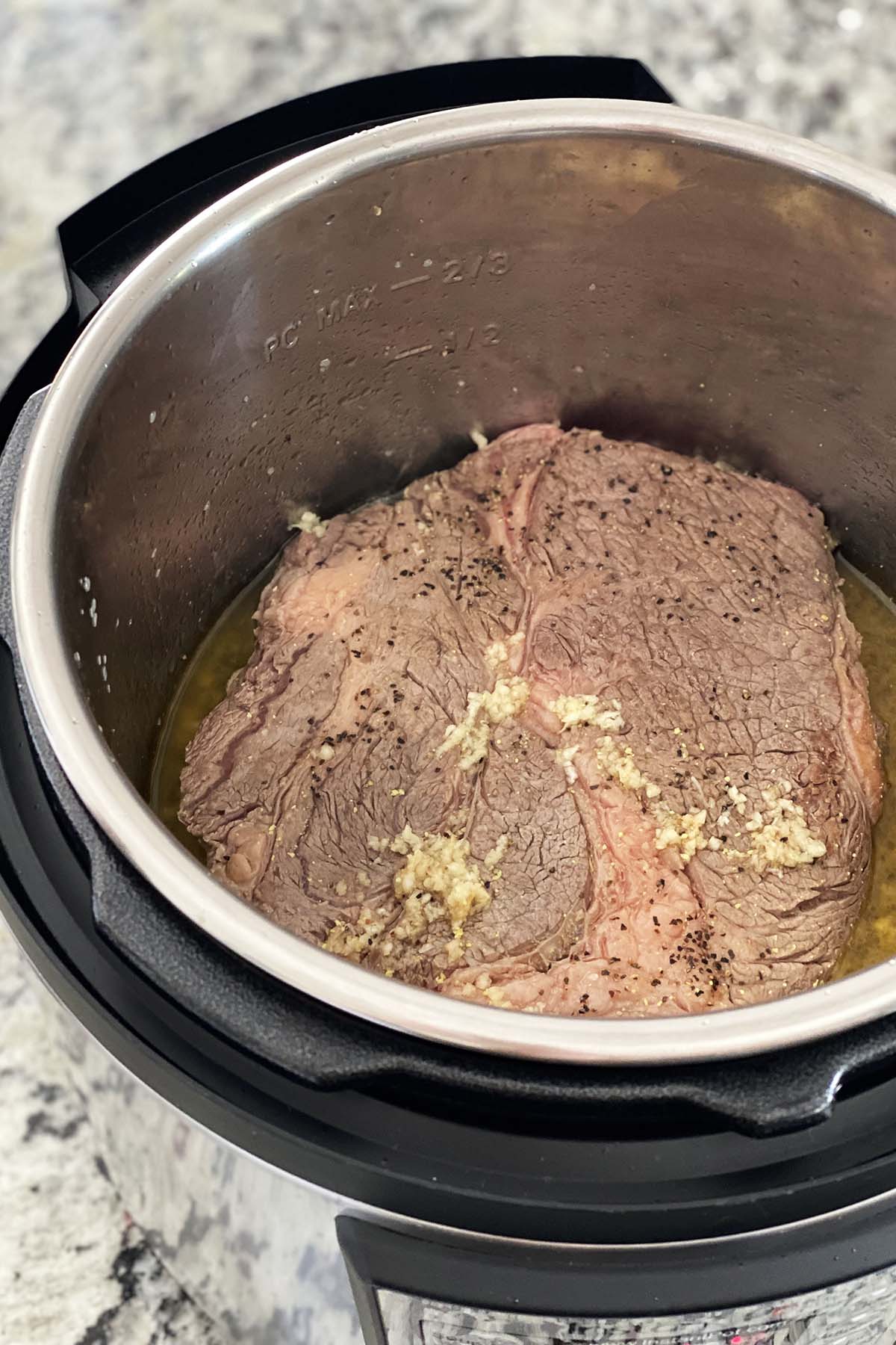 cooked chuck roast in instant pot