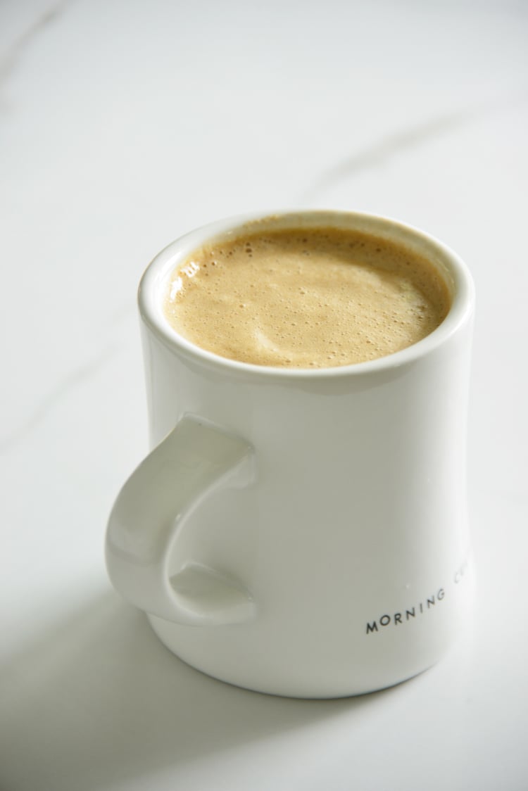 image of bulletproof coffee in a white mug