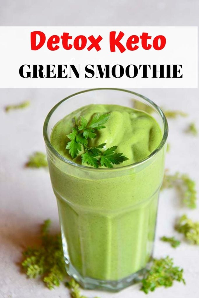 detox keto green smoothie pin