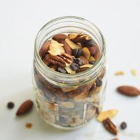 Keto Trail mix is a great low carb breakfast if you're tired of eggs. It's also super quick and easy to make! Eat this low carb trail mix alone or with full fat greek yogurt and a few drops of vanilla and stevia extract. Your taste buds will thank you later.