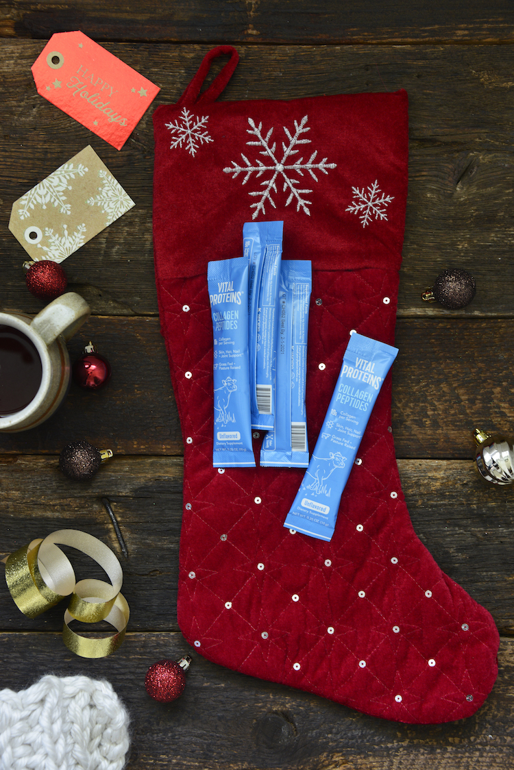 Vital Protein on top of a stocking