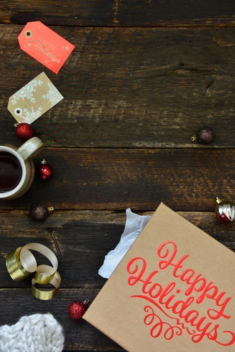 Blank holiday theme vertical image