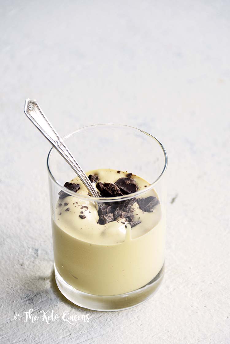 Easy Sea Salt Caramel Low Carb Mousse Front View