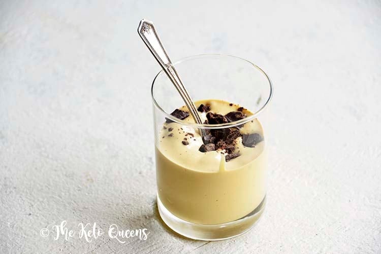 Easy Sea Salt Caramel Low Carb Mousse Close Up