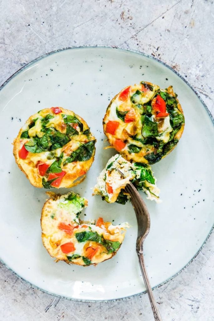 image of veggie egg cups from above