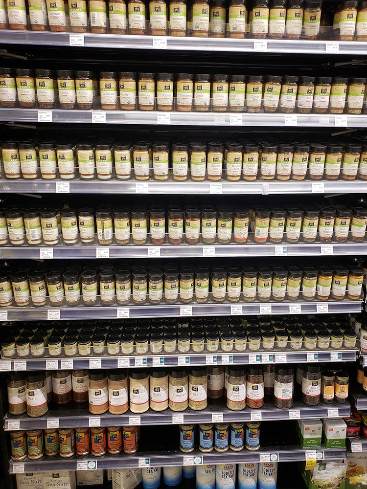 Spices at Whole Foods