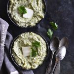 2 Bowls of Instant Pot Keto Creamy Garlic Broccoli Mash