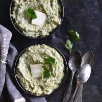 2 Bowls of Instant Pot Keto Creamy Garlic Broccoli Mash