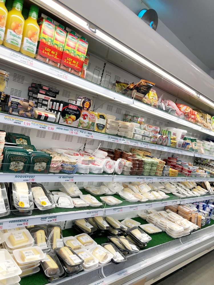 Interior of La Fromagerie Cheese Shop in Paris