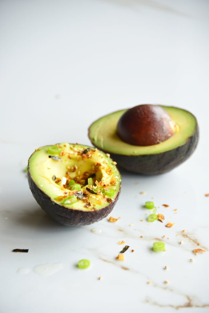 Japanese Furikake Avocado Boats make for a quick and easy snack! There's nothing like finding the perfectly ripe avocado and then just digging into it with a spoon. These avocado boats are delicious, nutritious and of course keto friendly.
