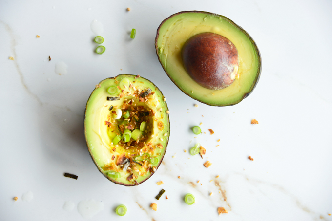 Japanese Furikake Avocado Boats make for a quick and easy snack! There's nothing like finding the perfectly ripe avocado and then just digging into it with a spoon. These avocado boats are delicious, nutritious and of course keto friendly.