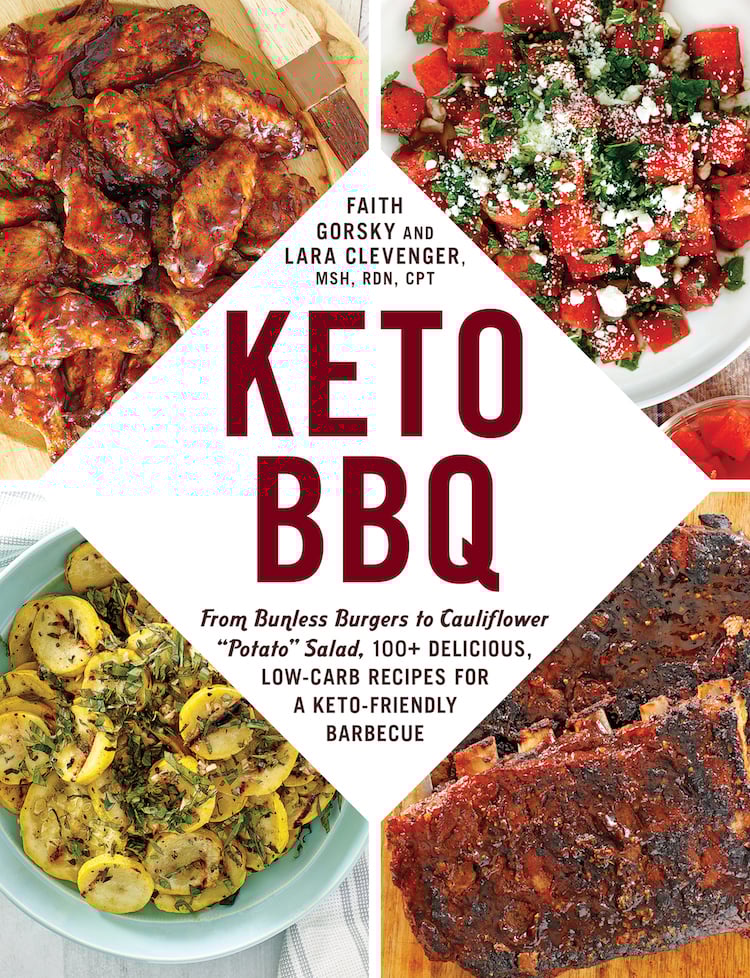 Keto BBQ Cookbook cover with 4 recipes on the front