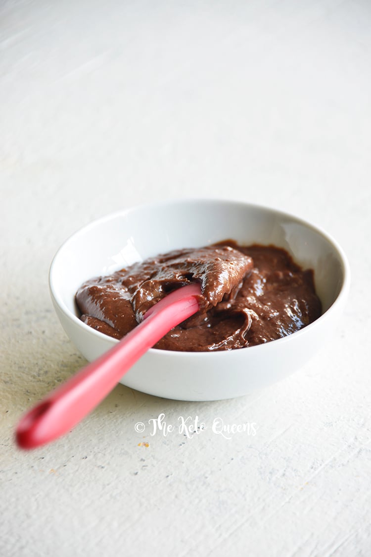 Keto Chocolate Brownie in a Mug Batter