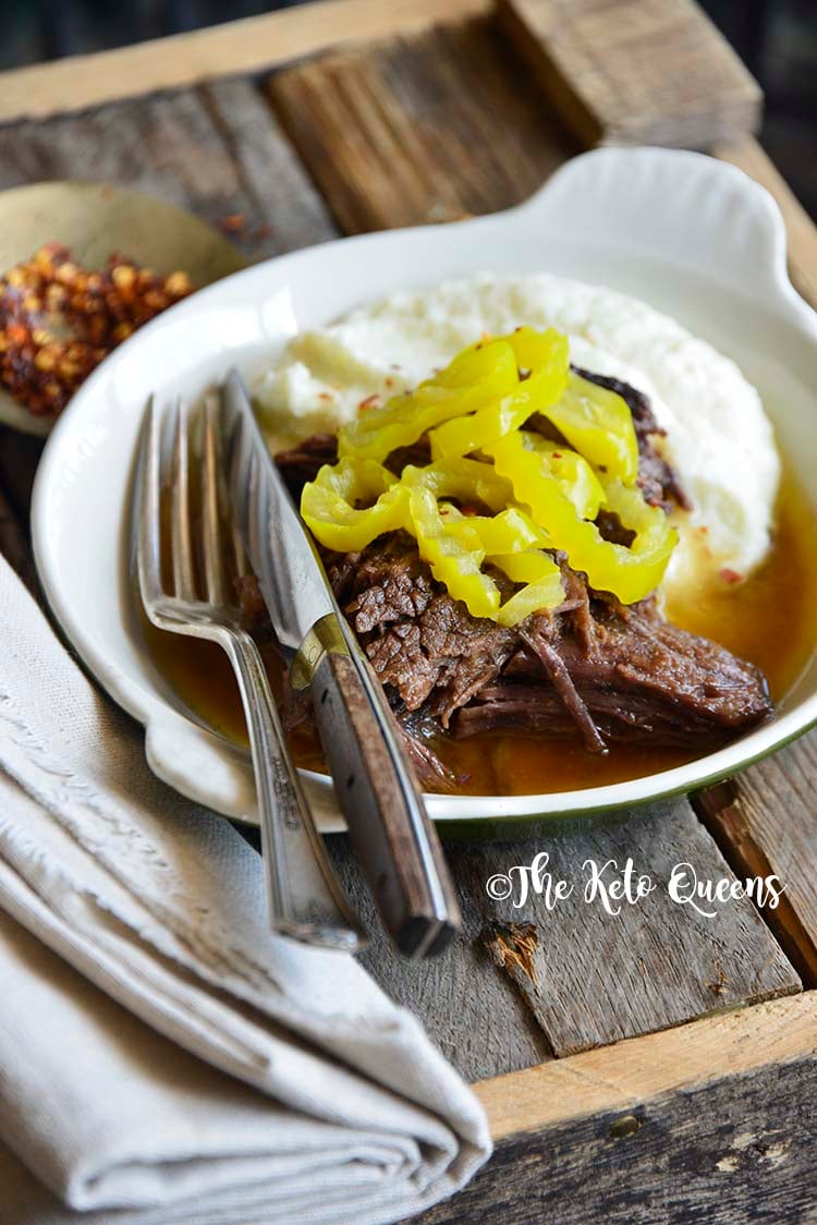 Front View of Keto Instant Pot Mississippi Pot Roast Recipe