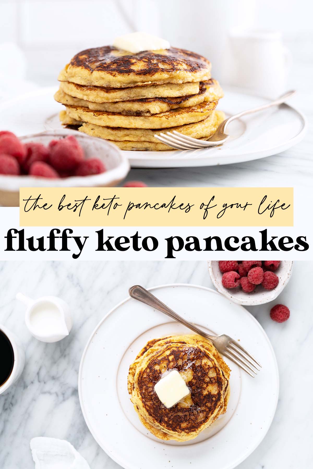 keto pancakes recipe pin