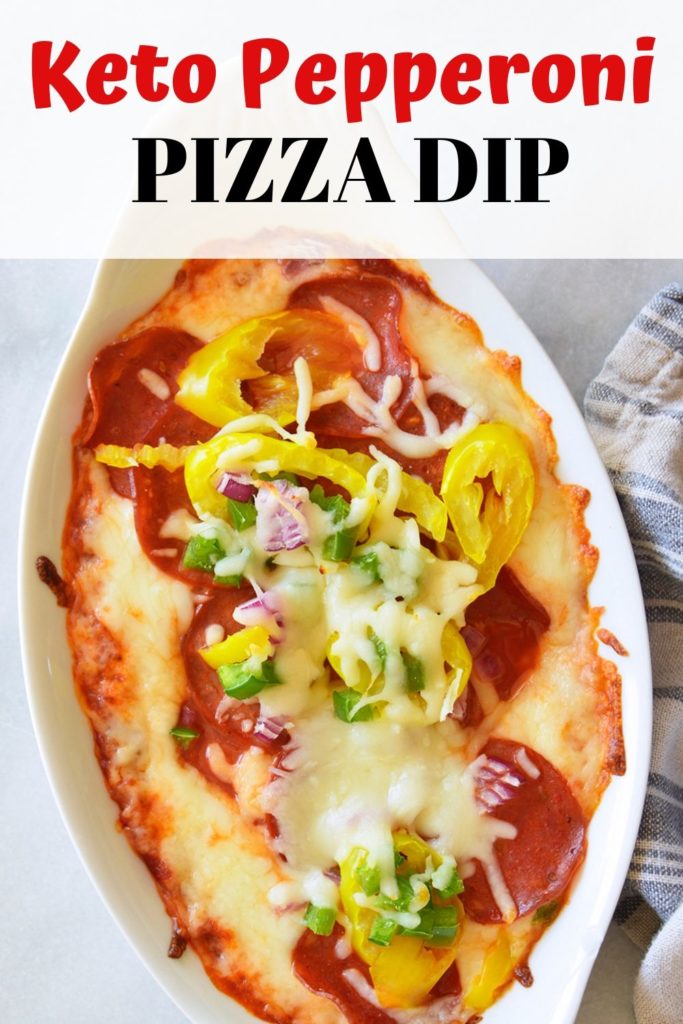 keto pizza dip pinable image