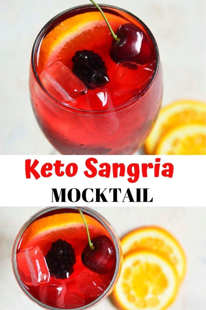 keto sangria mocktail recipe pinable image