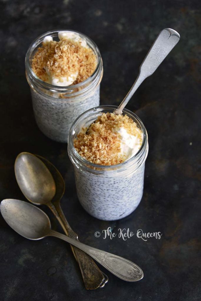 low carb chia pudding dessert