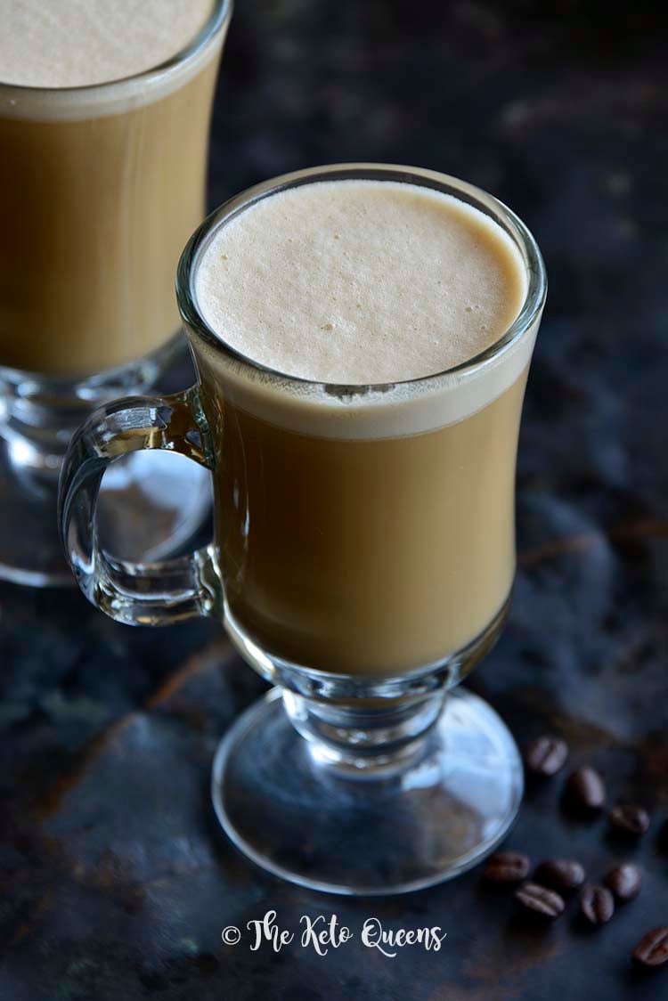 Front View of Keto Vanilla Cream Bulletproof Coffee