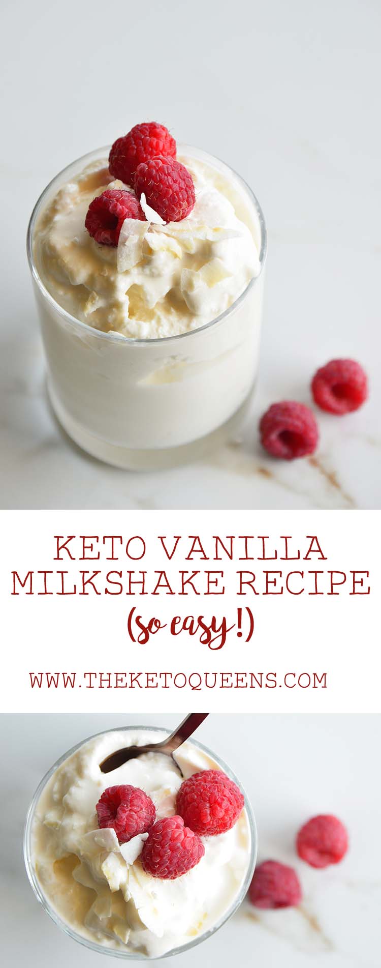 Keto Vanilla Milkshake Recipe Pin