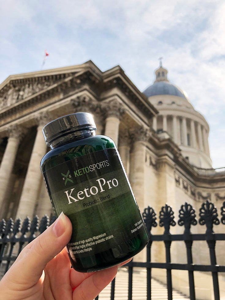 Keto Sports KetoPro in front of the Pantheon in Paris