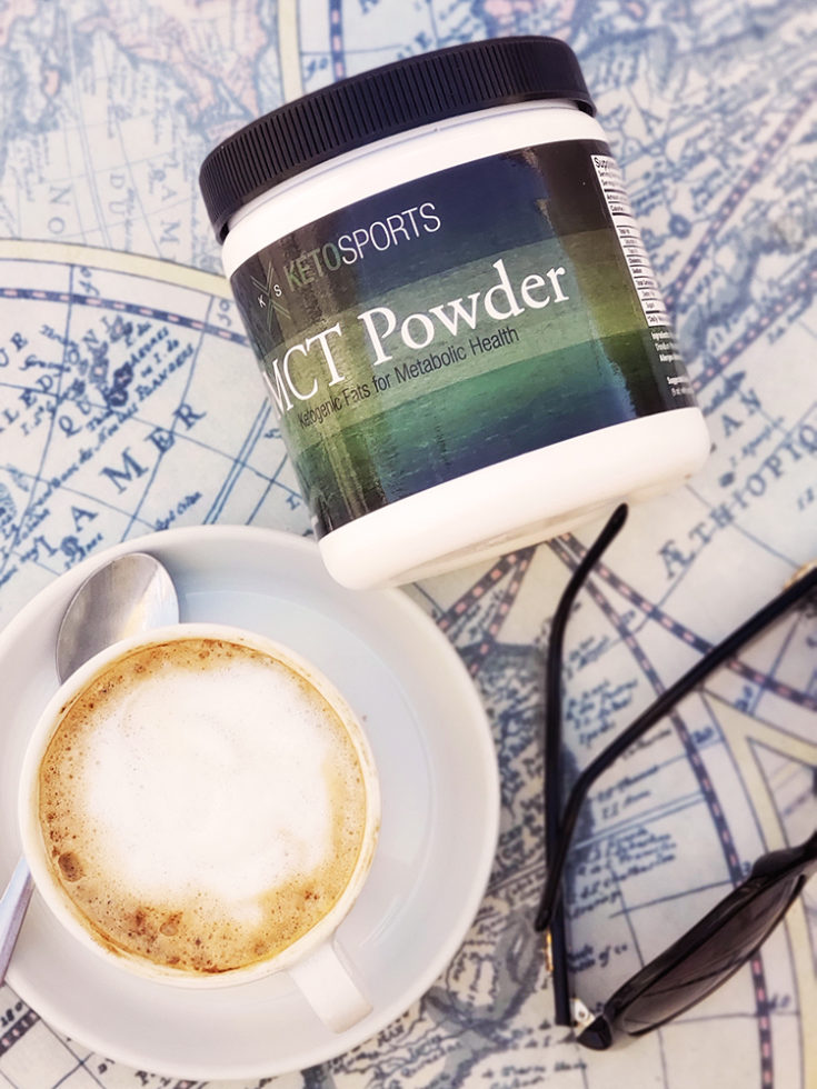 Keto Sports MCT Powder and a cafe in Dijon, France