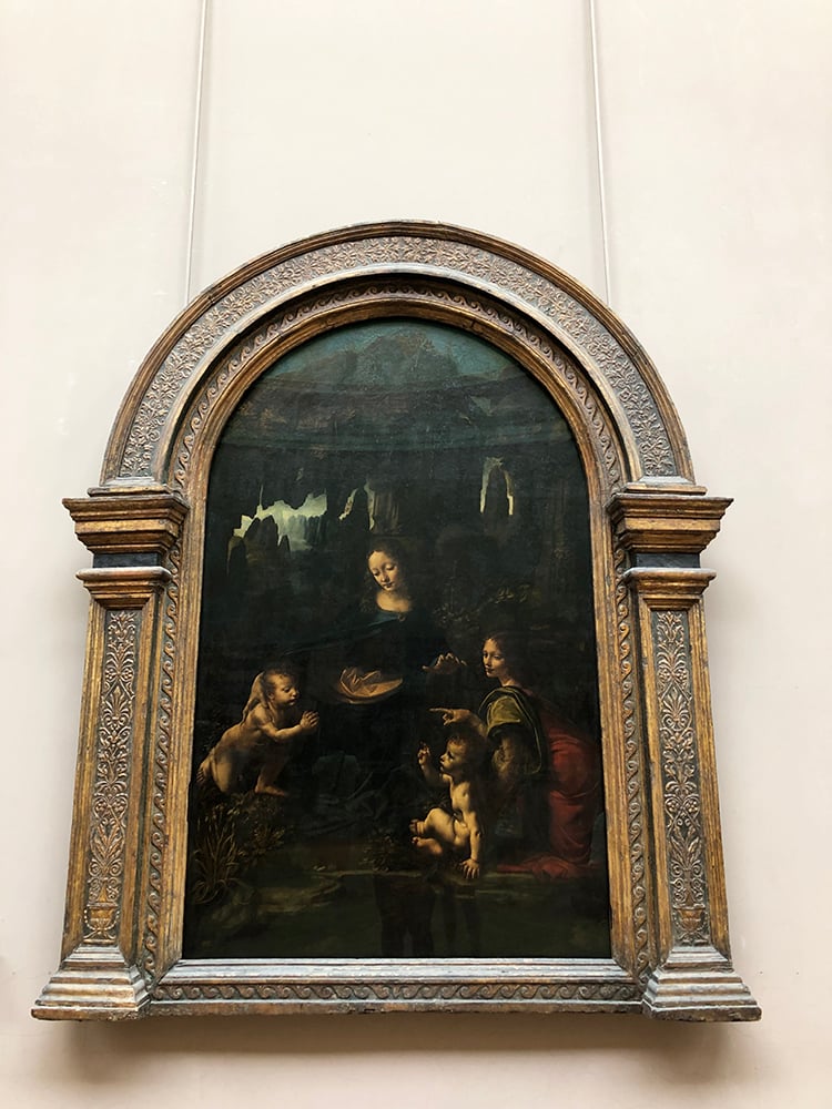 La Vierge aux Rochers Painting