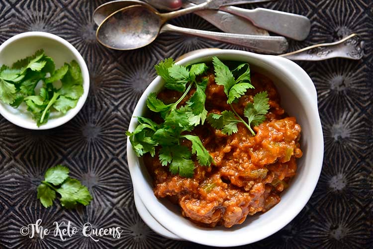 Close Up of Low Carb Beef Chili Recipe (Beanless Chili)