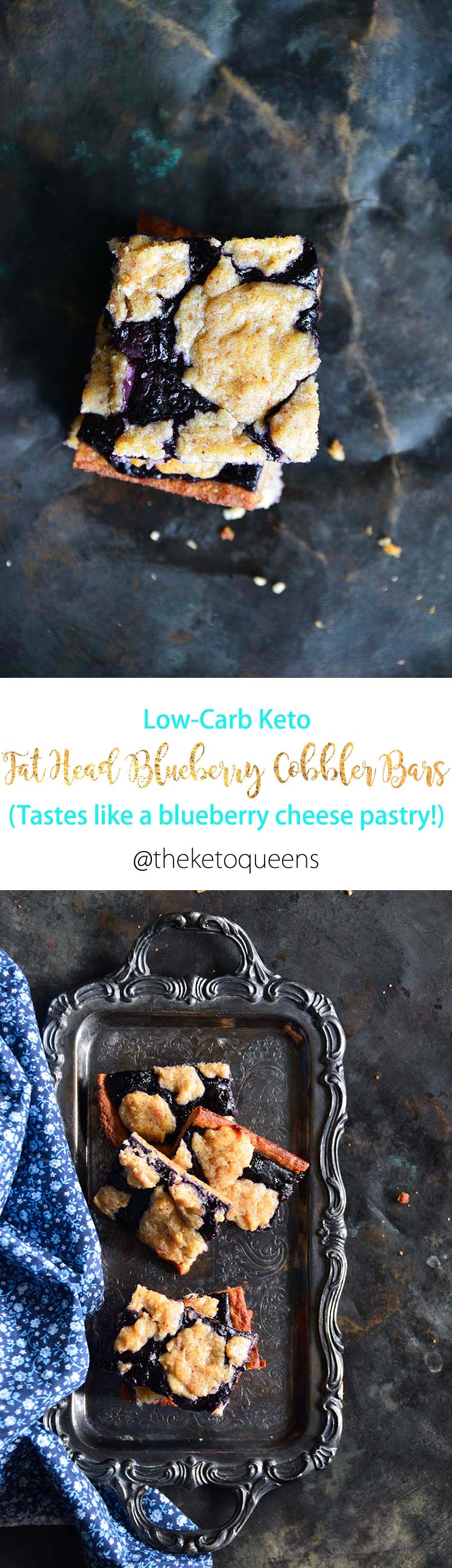 Low-Carb Fathead Blueberry Cobbler Bars Long Pin