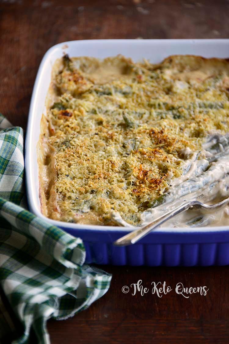 Front View of Low Carb Instant Pot Green Bean Casserole Recipe