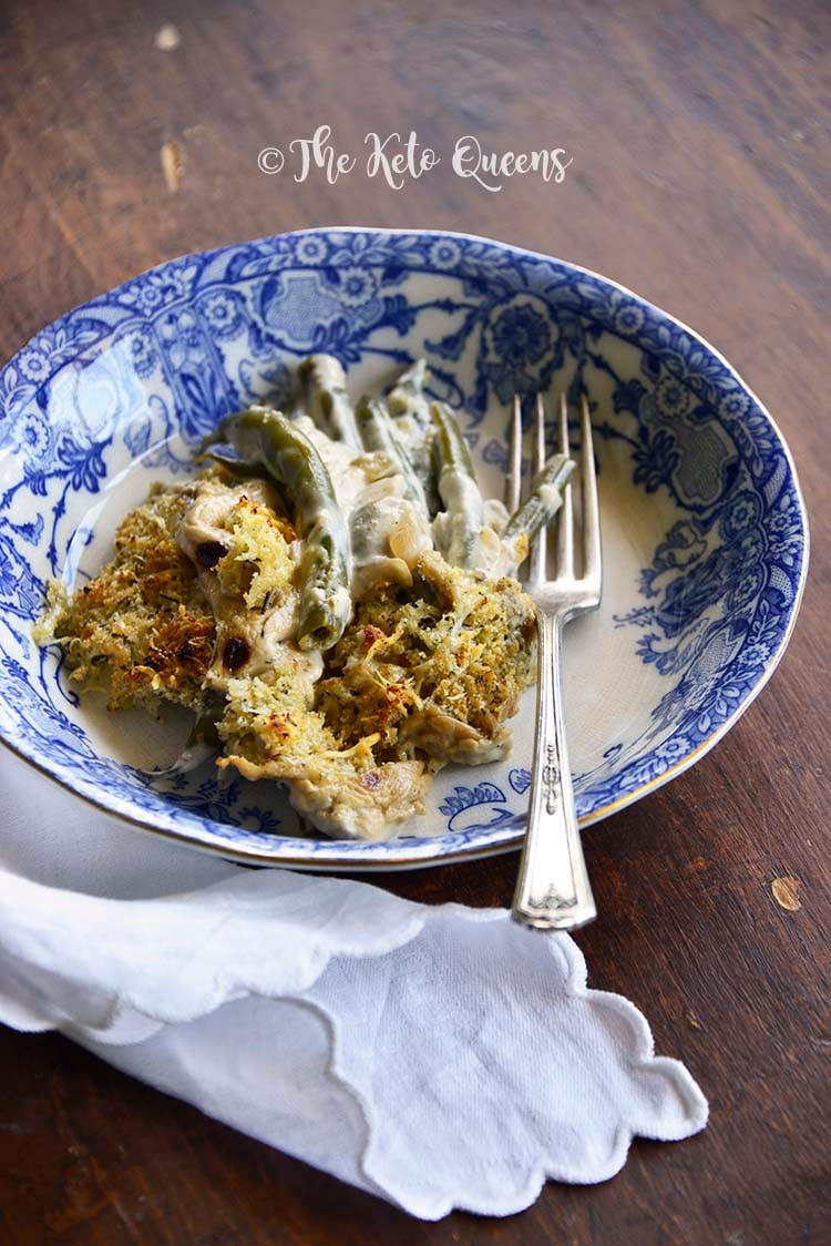 Low Carb Instant Pot Green Bean Casserole Recipe Individual Bowl