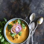 Low Carb Keto Indian Butter Chicken on Metal Tray