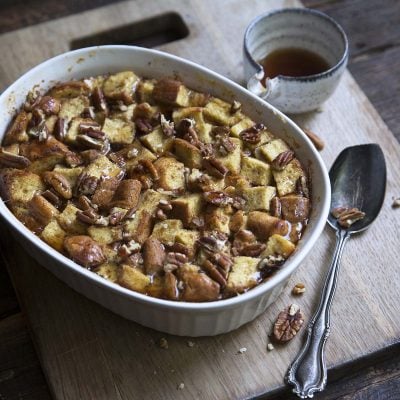 maple pecan french toast casserole featured image