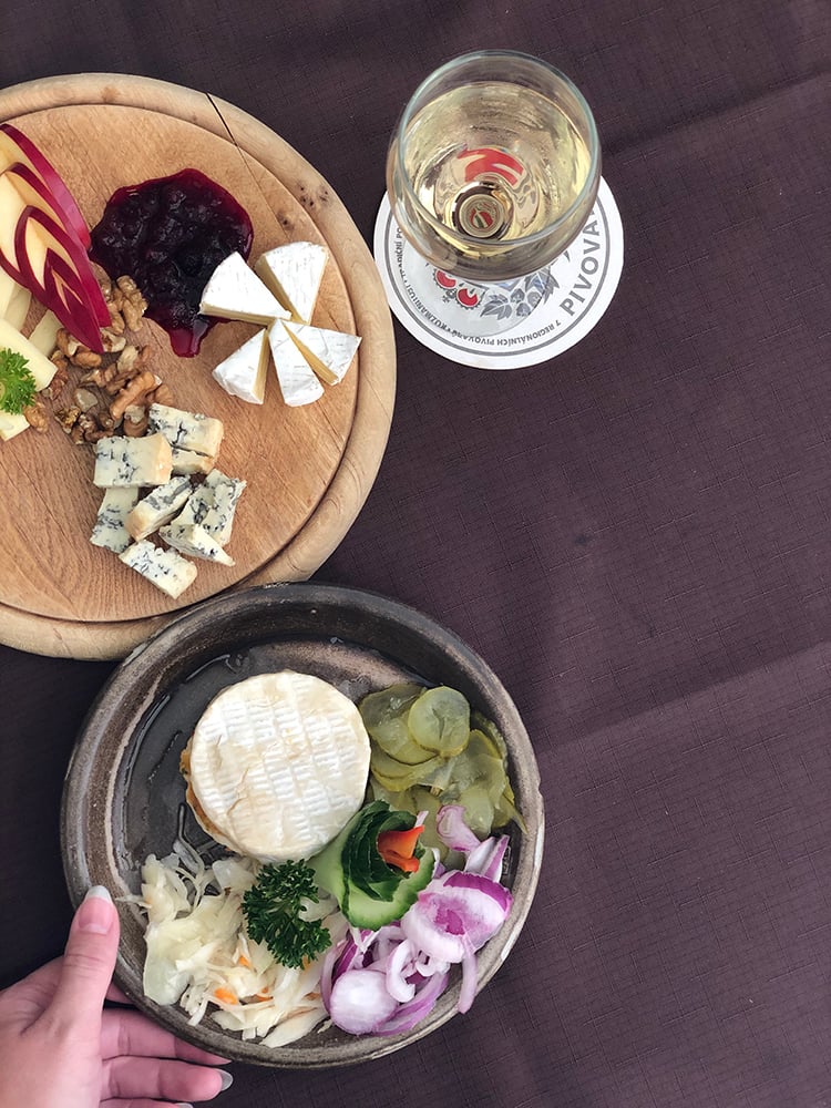 Marinated Camembert and Czech Cheeses in Prague