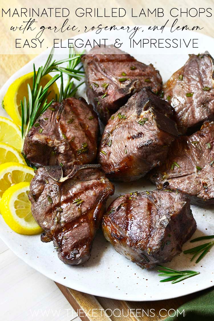 marinated grilled lamb chops recipe graphic