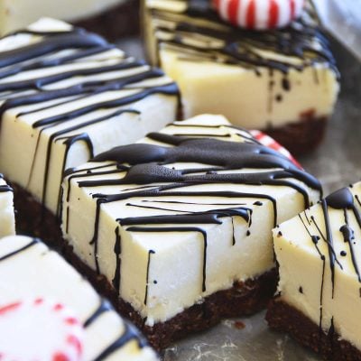 peppermint chocolate no bake keto cheesecake bites featured image