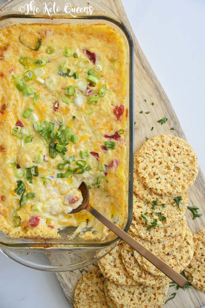 An Easy Pimento Cheese Dip so good you'll want to eat it with a spoon! Bursting with flavor, this savory dip will be a hit at your next party!
