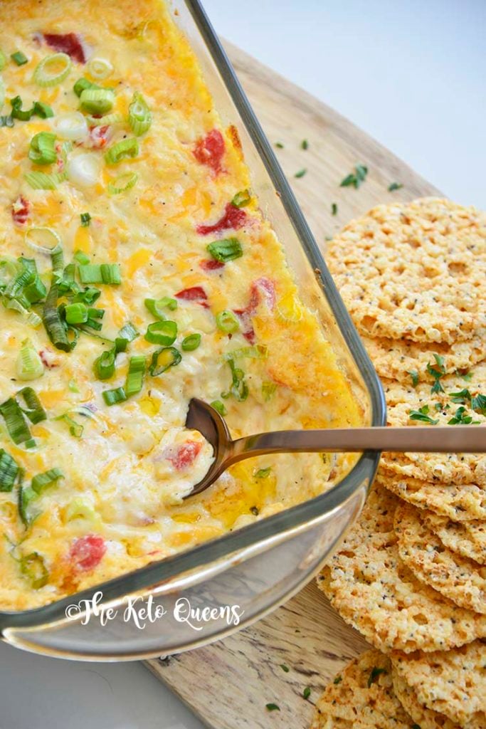 An Easy Pimento Cheese Dip so good you'll want to eat it with a spoon! Bursting with flavor, this savory dip will be a hit at your next party!