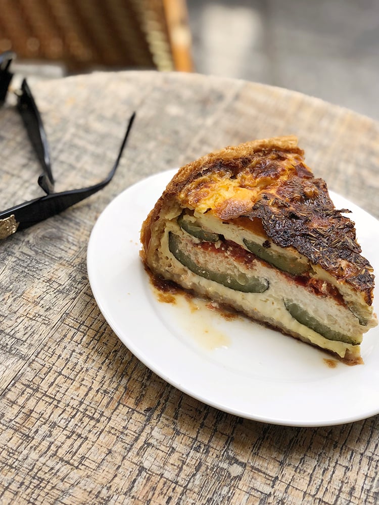 Thick Slice of Vegetable Quiche