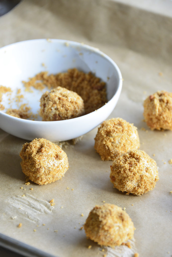 Keto Pumpkin Spice Cream Cheese Fat Bomb in progress photo