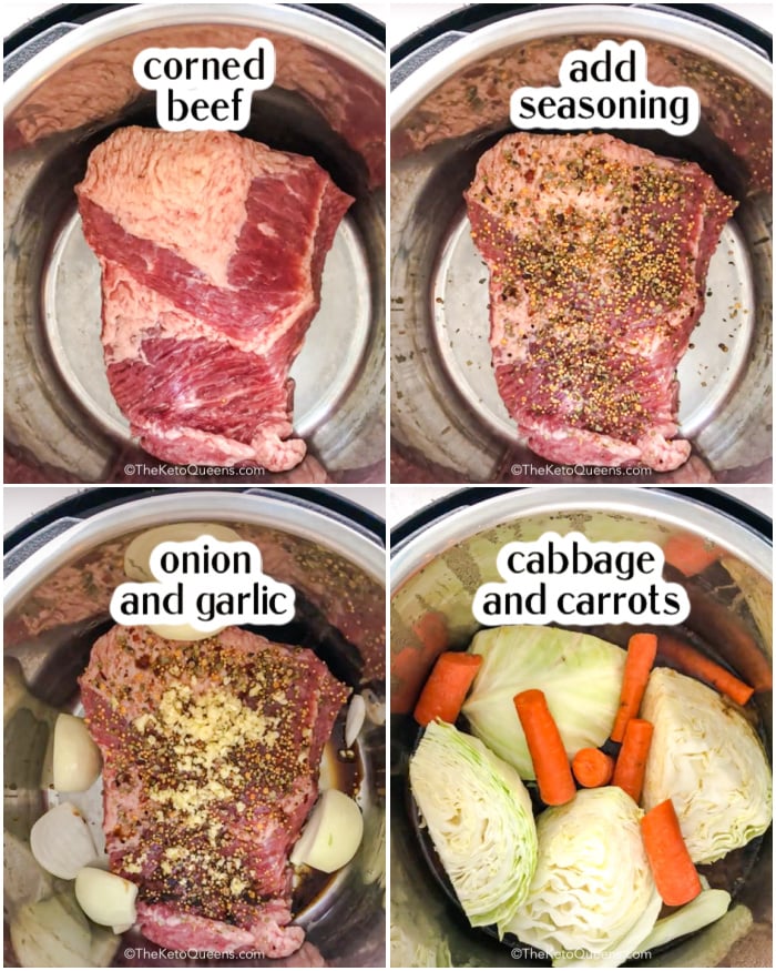 Steps for Instant Pot Corned Beef