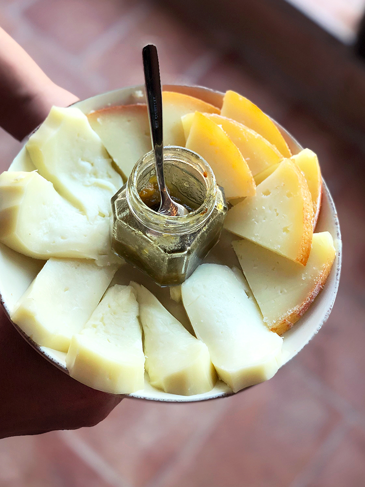 Two Kinds of Sheep Cheese with Green Tomato Jam